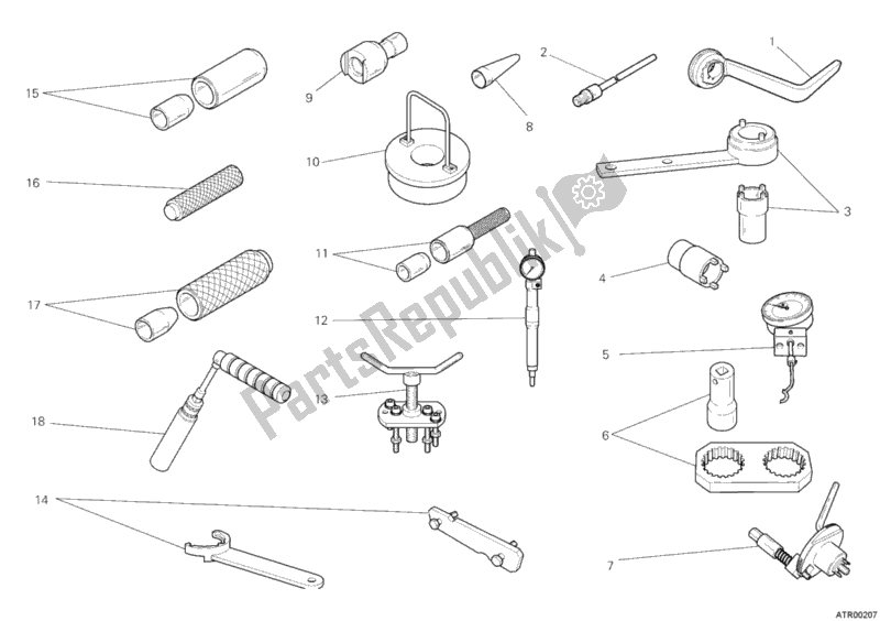 All parts for the Workshop Service Tools, Engine Ii of the Ducati Multistrada 1200 USA 2010